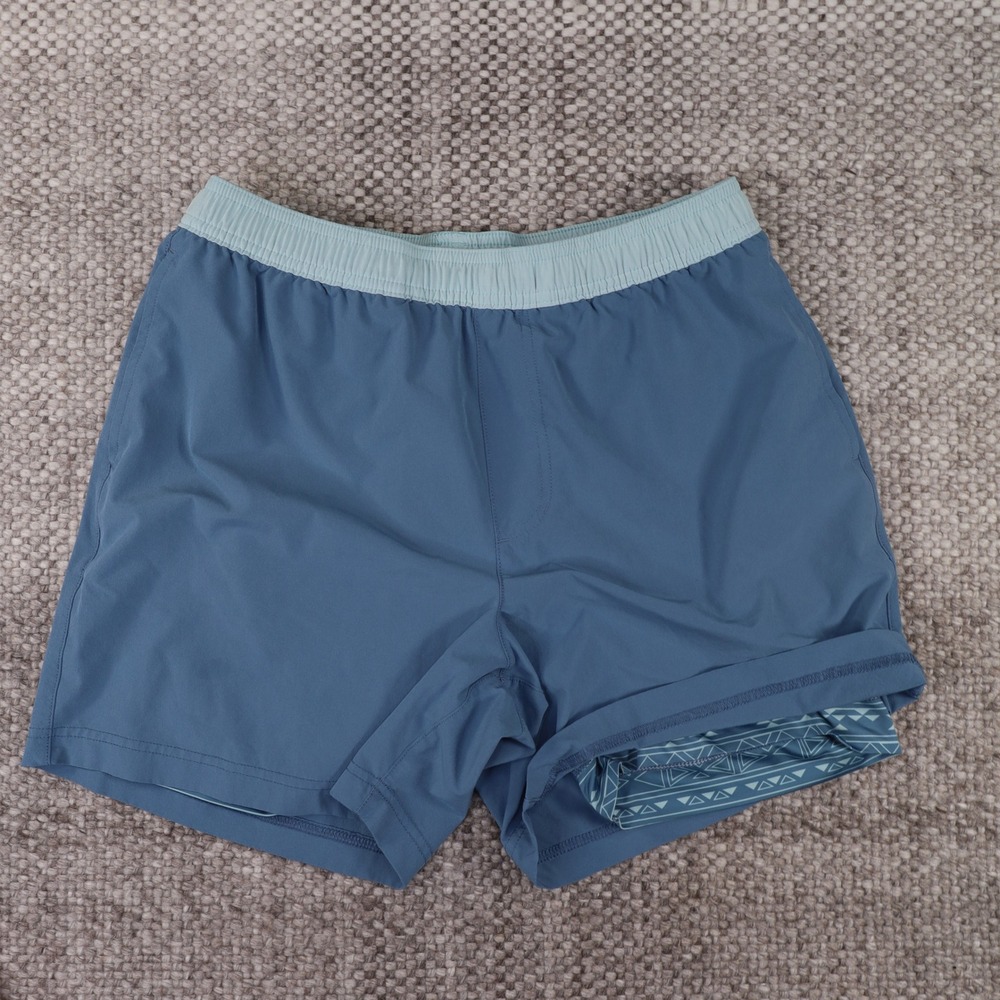 Chubbies Swim Trunks Mens Medium Blue 5.5 Inseam Excellent Compression Liner